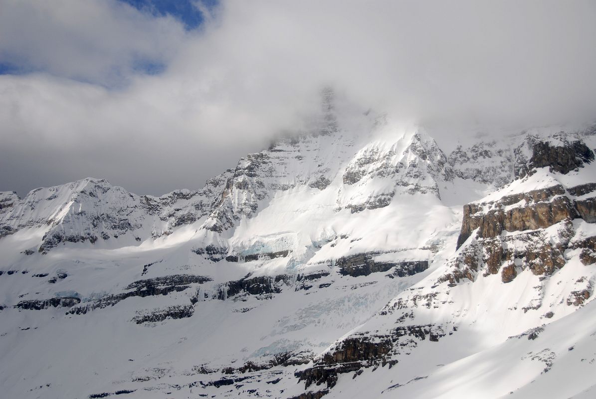 23 Mount Assiniboine With Summit In Clouds From Helicopter In Winter